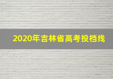 2020年吉林省高考投档线