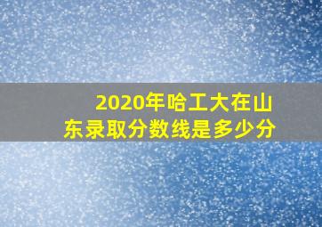 2020年哈工大在山东录取分数线是多少分