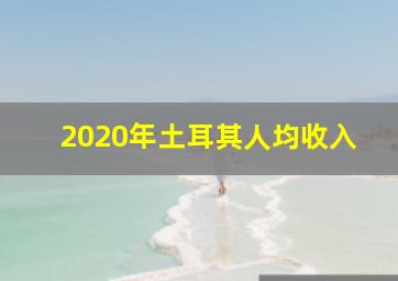 2020年土耳其人均收入