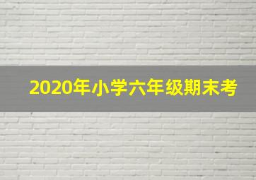 2020年小学六年级期末考