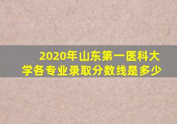 2020年山东第一医科大学各专业录取分数线是多少