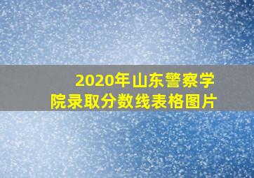 2020年山东警察学院录取分数线表格图片