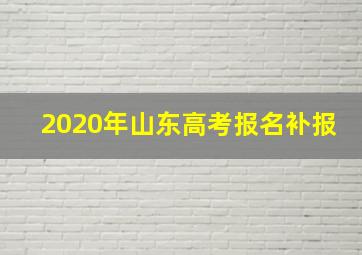 2020年山东高考报名补报