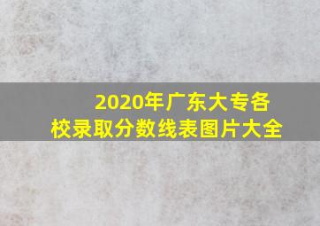 2020年广东大专各校录取分数线表图片大全