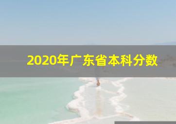 2020年广东省本科分数