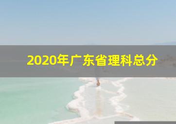 2020年广东省理科总分