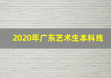 2020年广东艺术生本科线