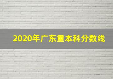 2020年广东重本科分数线