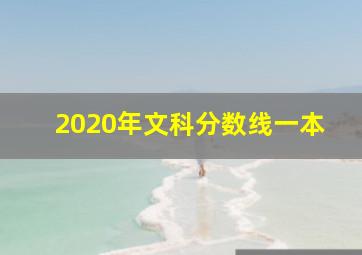 2020年文科分数线一本