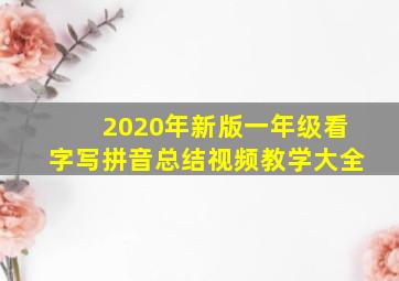 2020年新版一年级看字写拼音总结视频教学大全