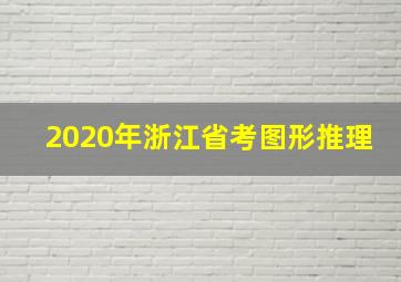 2020年浙江省考图形推理