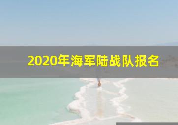 2020年海军陆战队报名