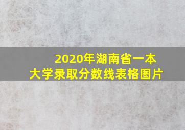 2020年湖南省一本大学录取分数线表格图片