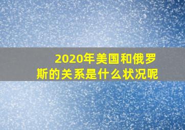 2020年美国和俄罗斯的关系是什么状况呢