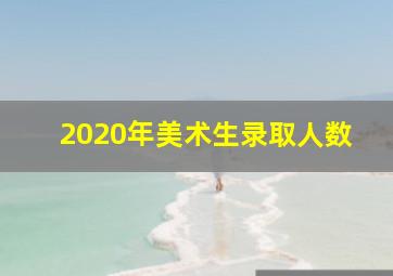 2020年美术生录取人数