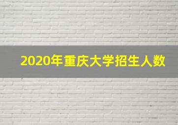 2020年重庆大学招生人数