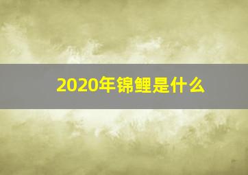 2020年锦鲤是什么