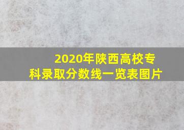 2020年陕西高校专科录取分数线一览表图片