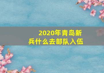 2020年青岛新兵什么去部队入伍