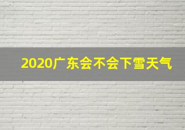 2020广东会不会下雪天气