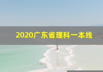 2020广东省理科一本线