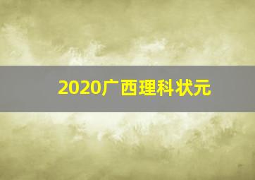 2020广西理科状元