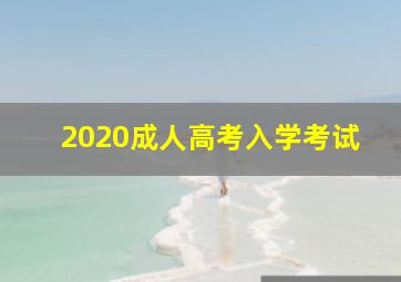 2020成人高考入学考试