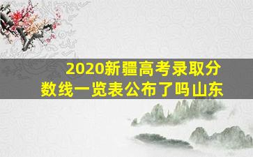 2020新疆高考录取分数线一览表公布了吗山东