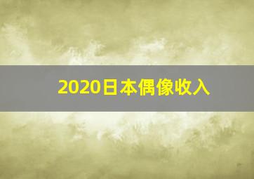 2020日本偶像收入