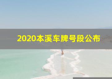 2020本溪车牌号段公布