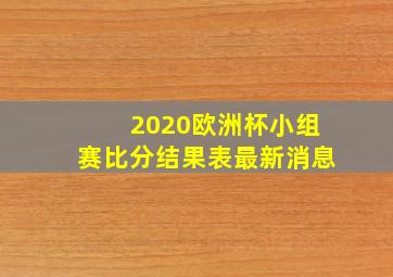 2020欧洲杯小组赛比分结果表最新消息