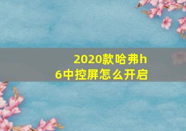 2020款哈弗h6中控屏怎么开启