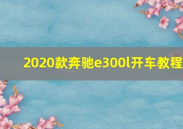 2020款奔驰e300l开车教程