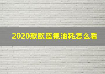 2020款欧蓝德油耗怎么看