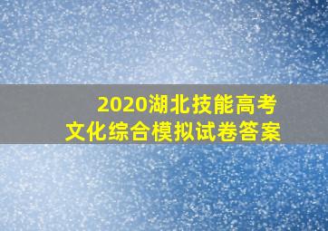 2020湖北技能高考文化综合模拟试卷答案