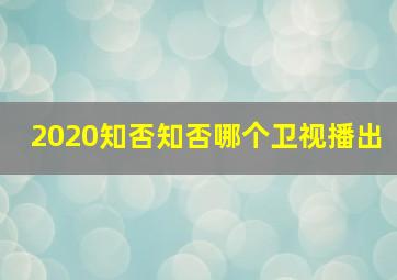 2020知否知否哪个卫视播出