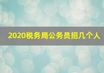 2020税务局公务员招几个人