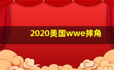 2020美国wwe摔角