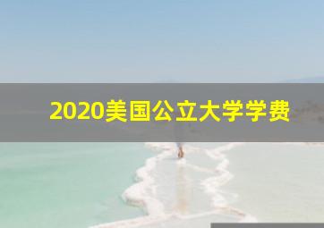 2020美国公立大学学费