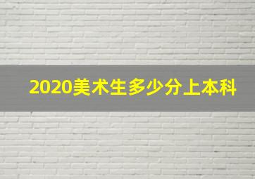 2020美术生多少分上本科