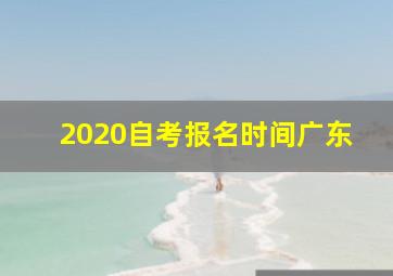 2020自考报名时间广东