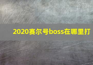 2020赛尔号boss在哪里打