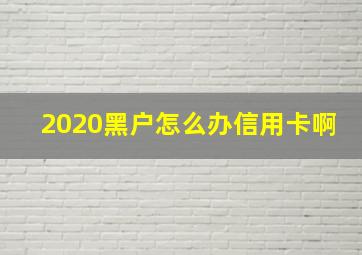 2020黑户怎么办信用卡啊