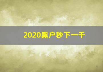 2020黑户秒下一千