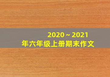 2020～2021年六年级上册期末作文