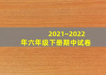 2021~2022年六年级下册期中试卷