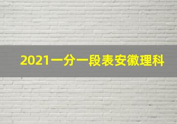 2021一分一段表安徽理科