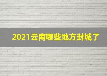 2021云南哪些地方封城了