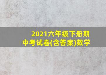 2021六年级下册期中考试卷(含答案)数学