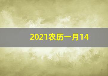 2021农历一月14